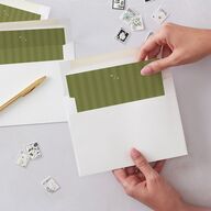 Botanical Citrus Garden Envelope Liners Standard Rose Gold