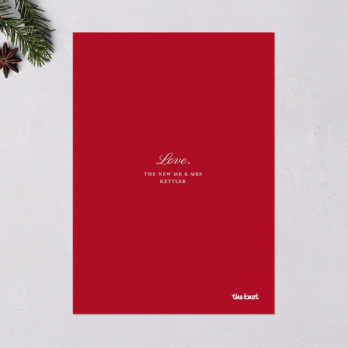 First Christmas Minimalist Bow Photo Holiday Cards Cream Signature Blank Standard Portrait