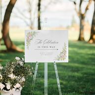 Glamorous Regency Garden Standard Direction Sign Medium by Bridgerton Sage Standard Indoor Foam Core M Direction