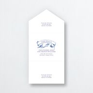 Vintage Toile All-in-One Wedding Invitations Sapphire Signature Light Both Recipient and Return Addresses No
