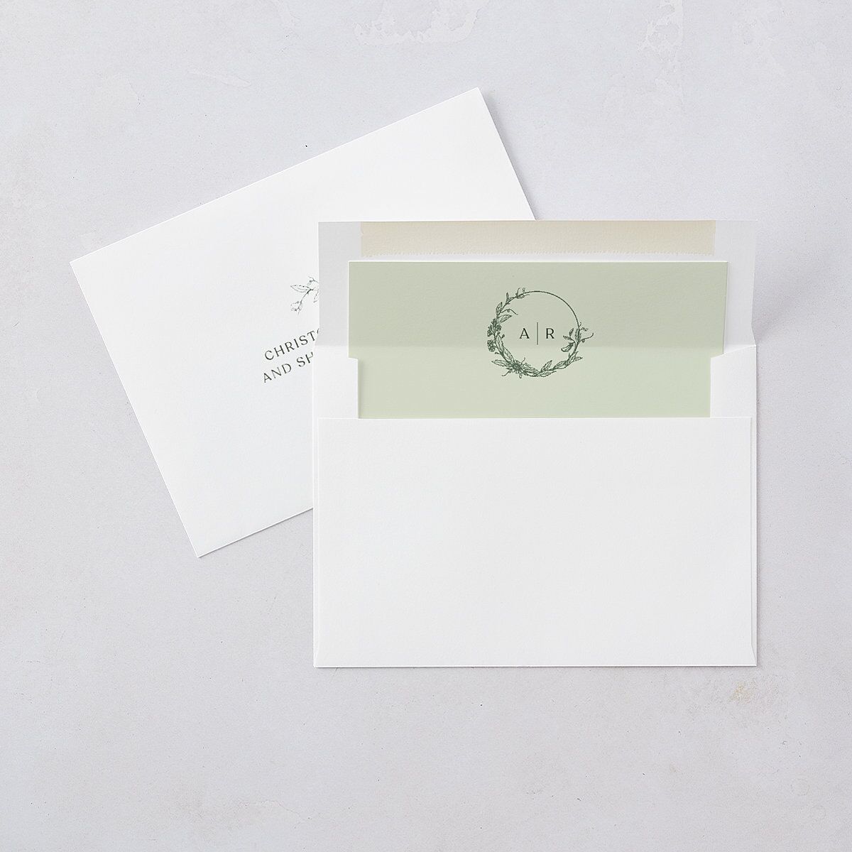 Botanical Arch Wedding Invitations Hunter Green Signature Blank No Standard