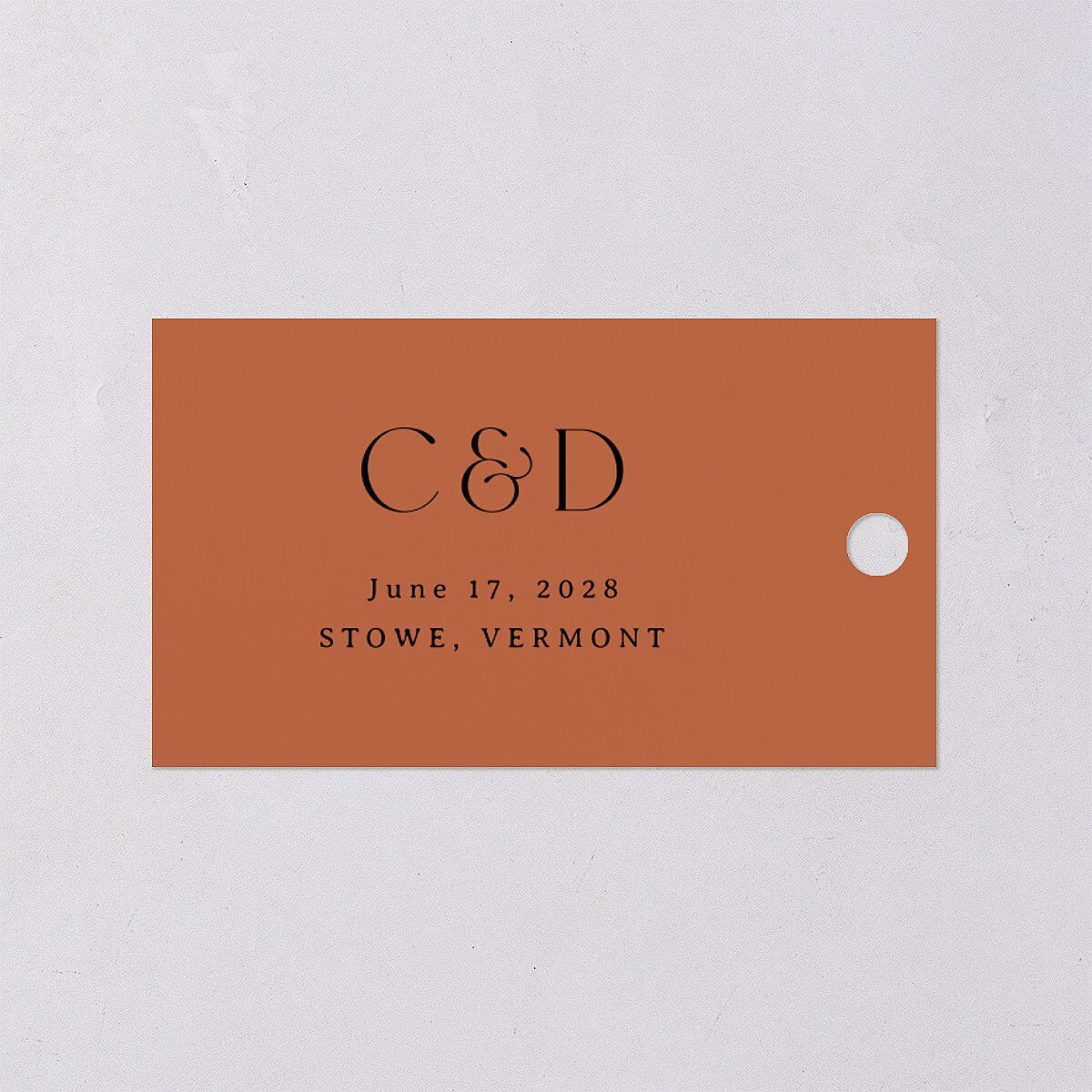 Simple Vine Favor Gift Tags Terracotta Signature