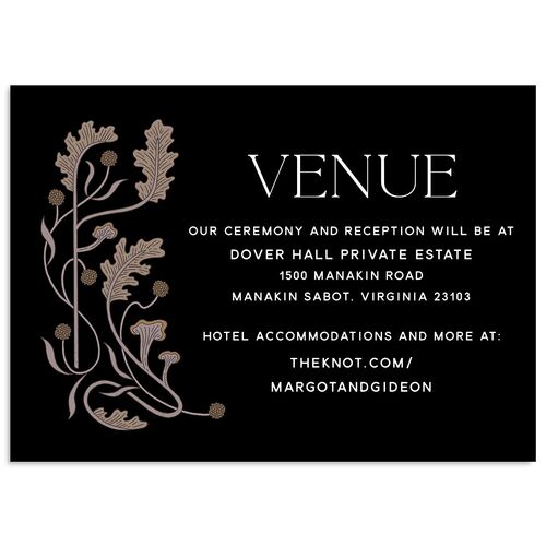 Climbing Leaves Wedding Enclosure Cards Charcoal Signature Standard