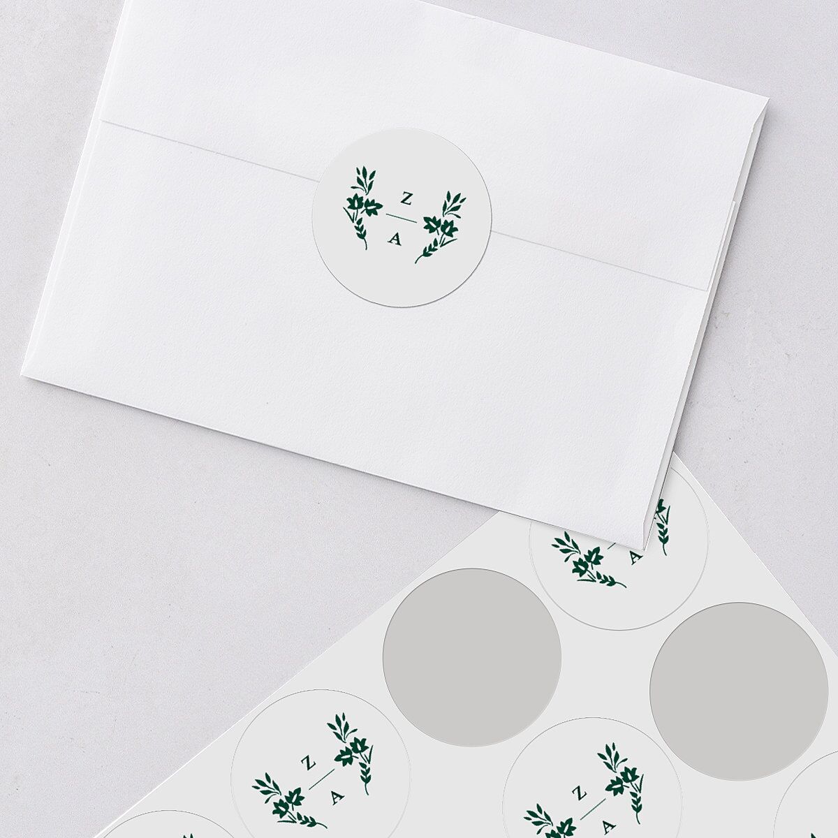 Rustic Kingdom Wedding Stickers Dark Green Sticker
