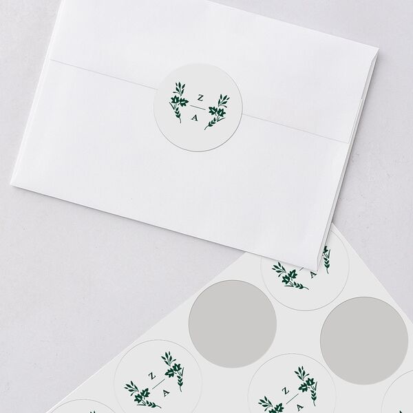 Rustic Kingdom Wedding Stickers Dark Green Sticker