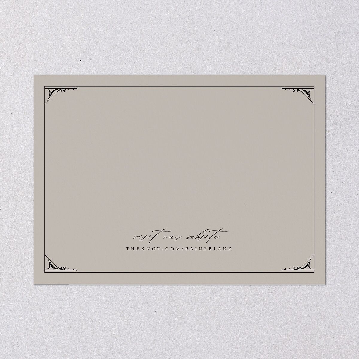 Vintage Gothic Save The Date Cards Licorice Signature smooth Blank No