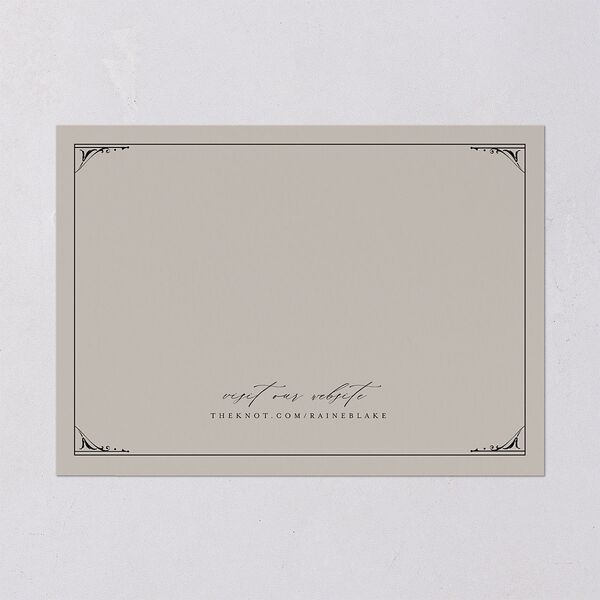 Vintage Gothic Save The Date Cards Licorice Signature smooth Blank No
