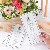 Classic Champagne with Bows Wedding Programs Pure White Signature