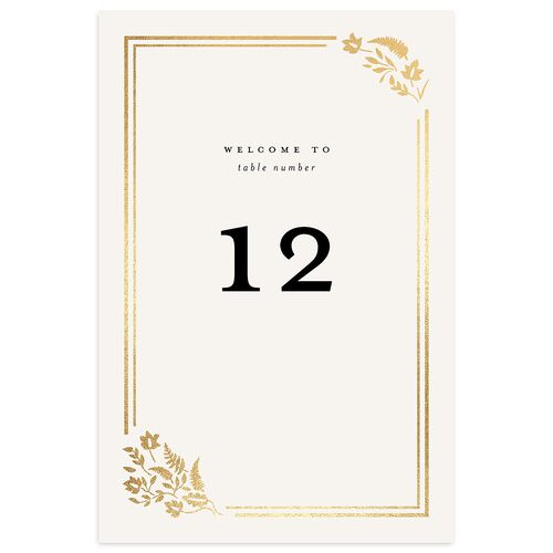 Rustic Kingdom Table Numbers Gold Falcon Signature