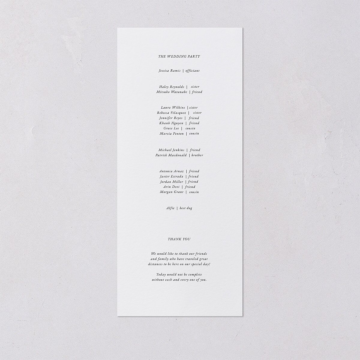 Manhattan Wedding Programs Pure White Signature