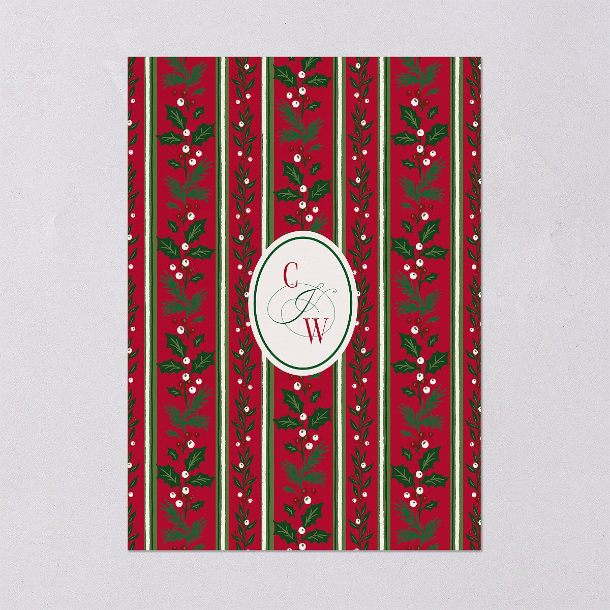 Elegant Vintage Christmas Wedding Invitations Jewel Red Signature Blank No Standard