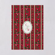 Elegant Vintage Christmas Wedding Invitations Jewel Red Signature Blank No Standard