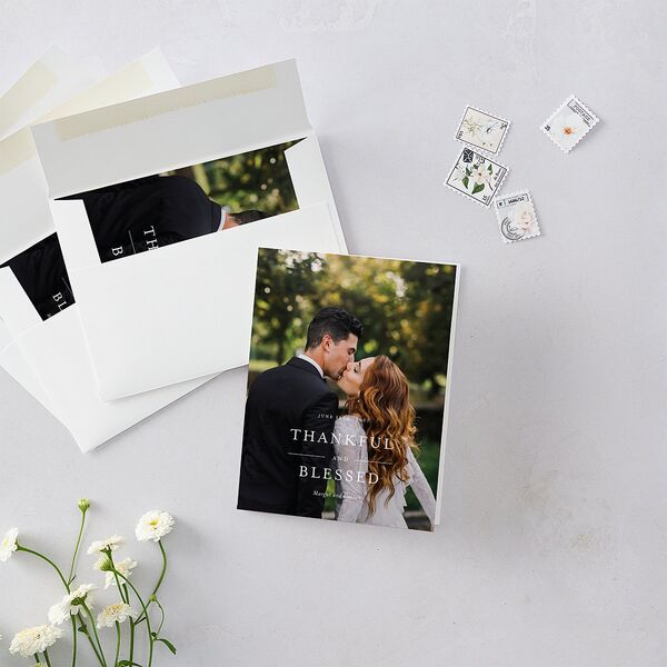 Southern Oak Tree Thank You Cards Pure White