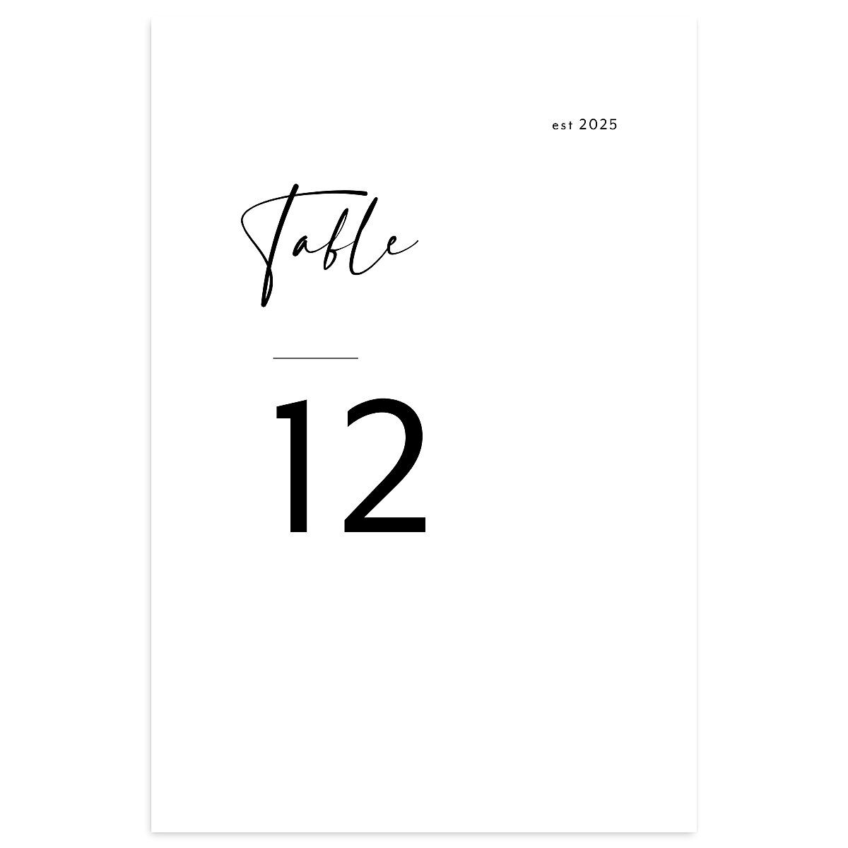 Modern Arc Table Numbers