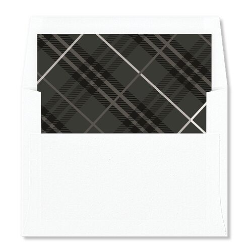 Happy Holiday Envelope Liners Charcoal Standard