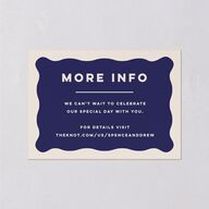Adventure Icon Wedding Enclosure Cards Navy Signature Standard