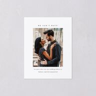 Simple Photo Save the Date Petite Cards Pure White Signature smooth Blank No Standard