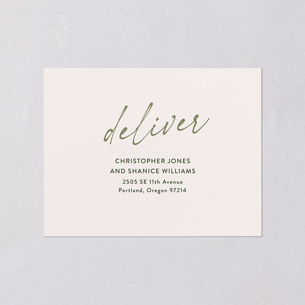 Forever Arch All-in-One Wedding Invitations Moss Signature Light Both Recipient and Return Addresses No