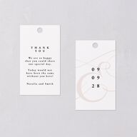 Ampersand Flourish Favor Gift Tags Snow Signature