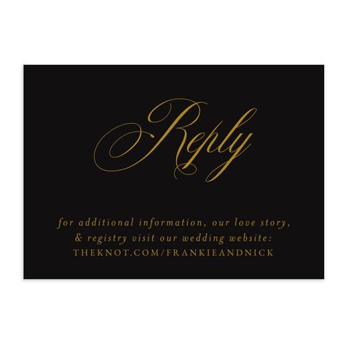 Exquisite Calligraphy URL RSVP Cards Midnight Signature Standard