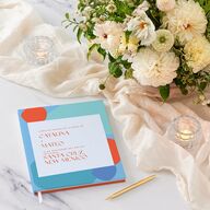 Santa Cruz Bilingual Foreign Language Wedding Guest Book Aquamarine