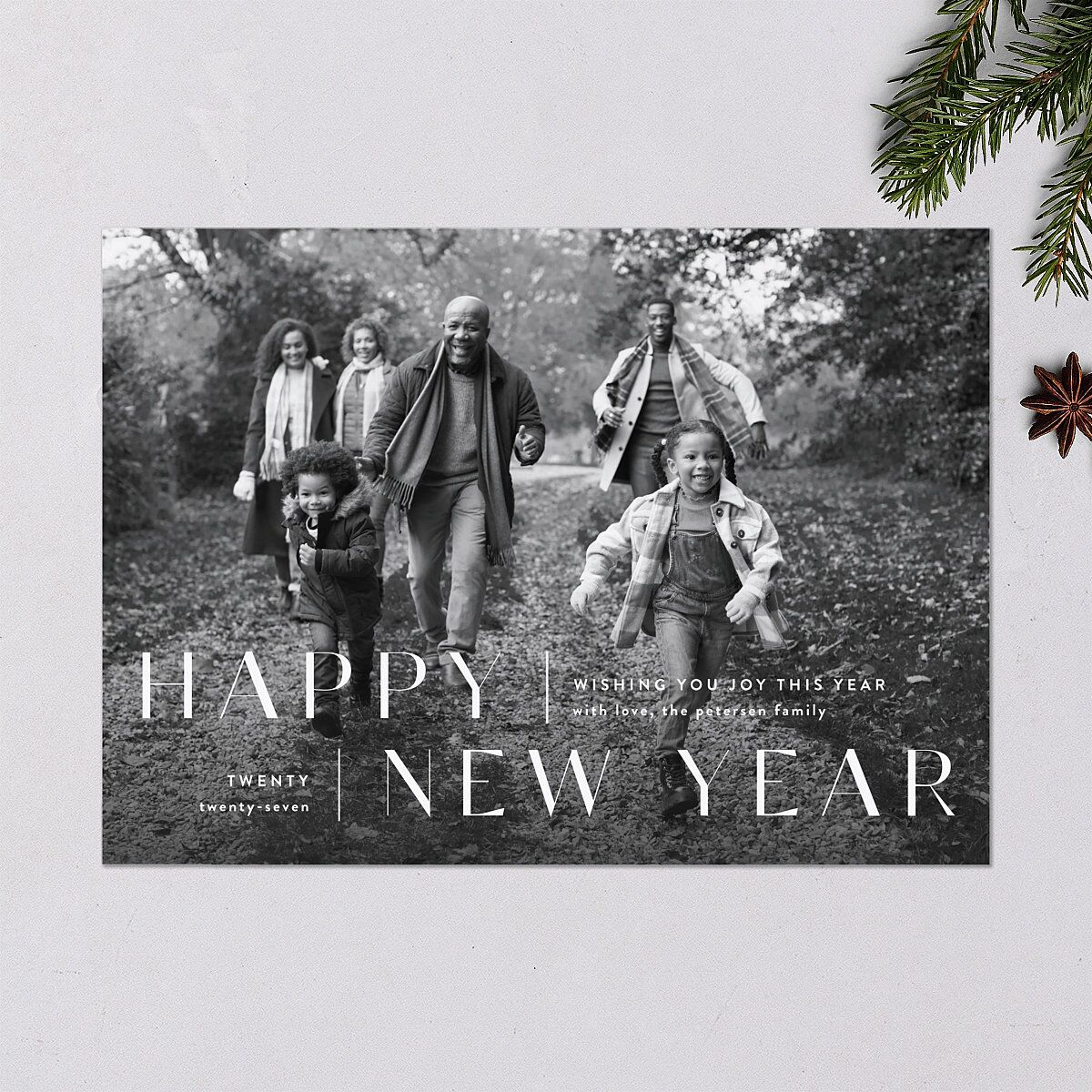 Next Step Holiday Cards Sky Signature Blank Standard Landscape
