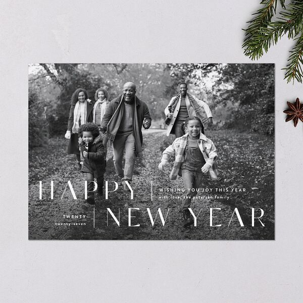 Next Step Holiday Cards Sky Signature Blank Standard Landscape
