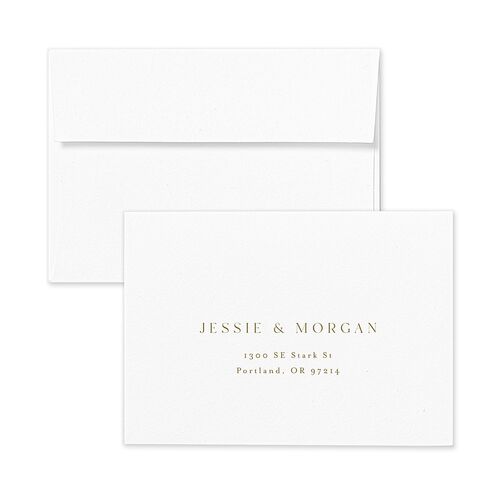 Southern Spanish Moss Wedding Response Card Standard Envelopes White Sage Return Address Signature Standard