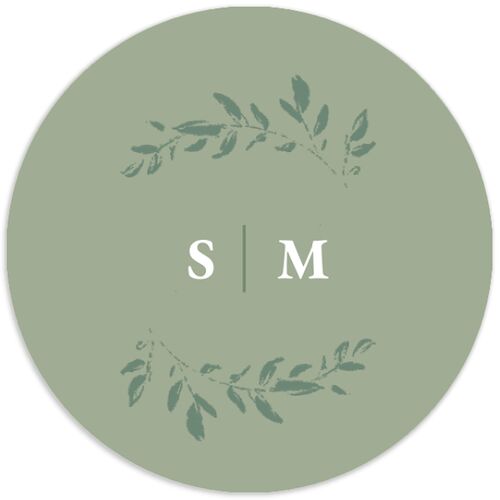 Dainty Frame Wedding Stickers Thyme Circle