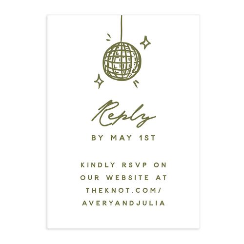 Hand Drawn Cake URL RSVP Cards Dark Camo Signature Standard