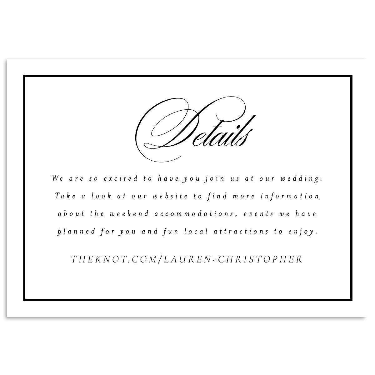 Lasting Frame Wedding Enclosure Cards