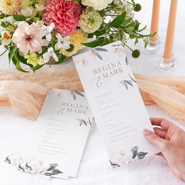 Elegant Garden Wedding Programs Thyme Signature