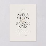 Together Wedding Invitations Gold Champagne Signature Blank No Standard