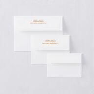 Wedstock Save the Date Magnet Envelopes White Red Clay Both Recipient and Return Addresses Signature Standard
