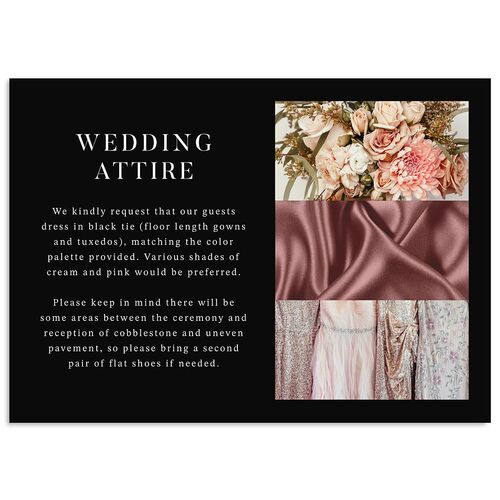 Elegant Gallery Tri Photo Wedding Attire Cards Licorice Signature Standard