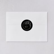 Gilded Nouveau Wedding Stickers Licorice Circle