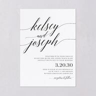 Painted Minimal Wedding Invitations Midnight Signature Blank No Standard