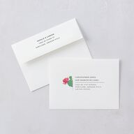 Watercolor Cactus Wedding Invitation Envelopes White Standard Pure White Both Recipient and Return Addresses Signature