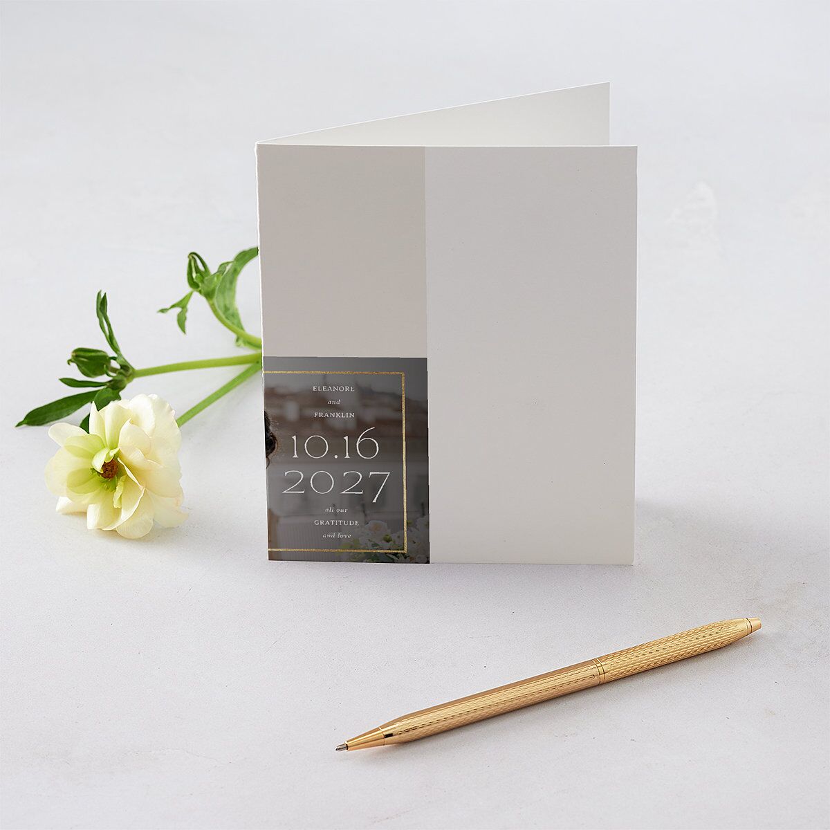 Baroque Border Thank You Cards — view 1