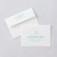 Iconic Beach Wedding Invitations Green Apple Signature Blank No Standard