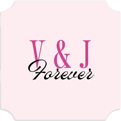 Wavy Frame Photo Wedding Stickers Mulberry Ticket