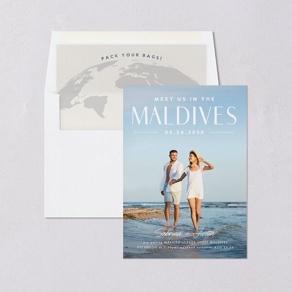 Destination Photo Poster Envelope Liners Dusty Blue Standard