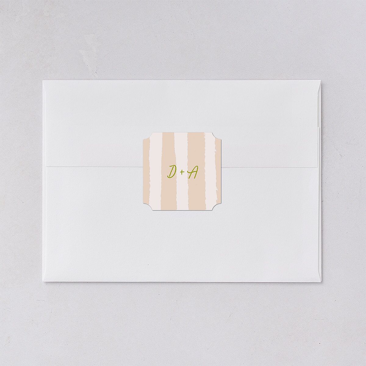 Eclectic Painted Stripes Wedding Stickers Pear Ticket