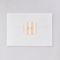 Eclectic Painted Stripes Wedding Stickers Pear Ticket