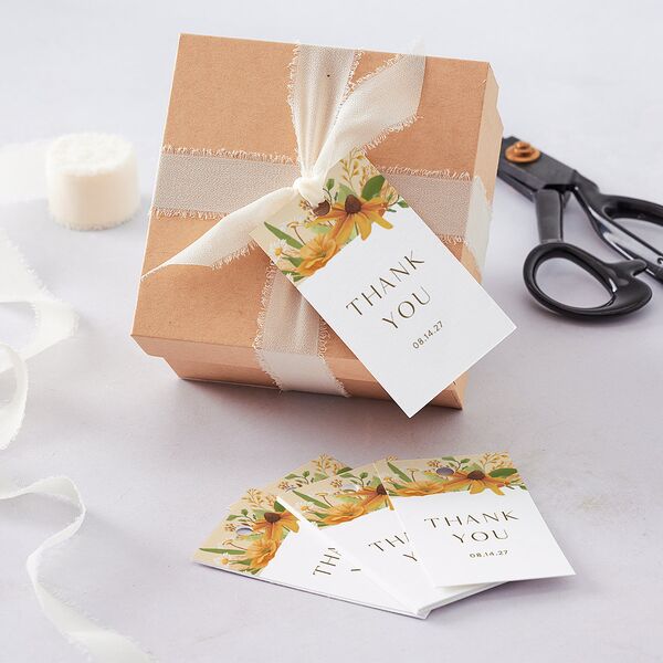 Sweet Sunflowers Favor Gift Tags Marigold Signature
