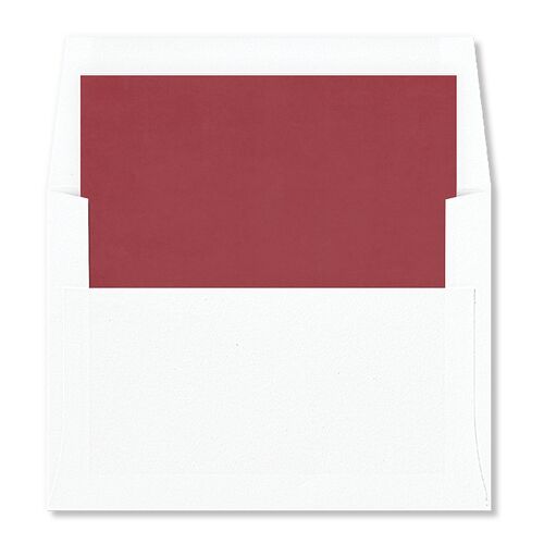 Watercolor Crest Standard Envelope Liners Garnet Standard