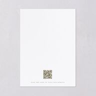 Graceful Chuppah Save the Date Cards Pure White Signature smooth Blank No