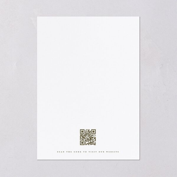 Graceful Chuppah Save the Date Cards Pure White Signature smooth Blank No