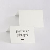 Striking Portrait Place Cards Pure White Signature