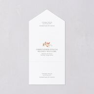 Leafy Rustic Monogram All-in-One Wedding Invitations Raw Sienna Signature Light Both Recipient and Return Addresses No
